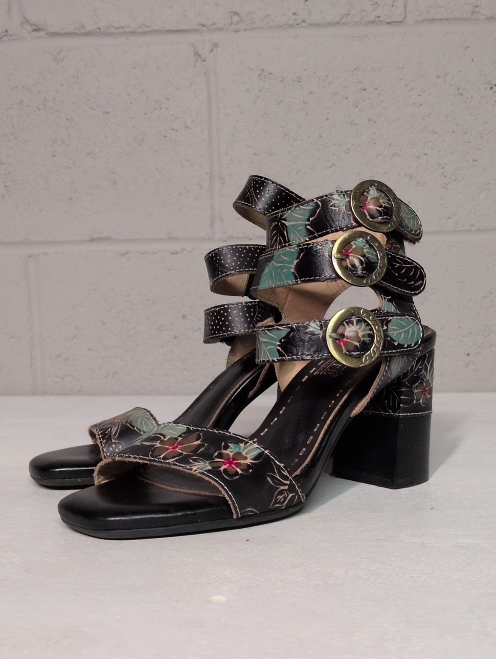 Spring Step L'Artiste Women's Rheba High Heel Sandal Black Multi EU 37, US 6.5-7